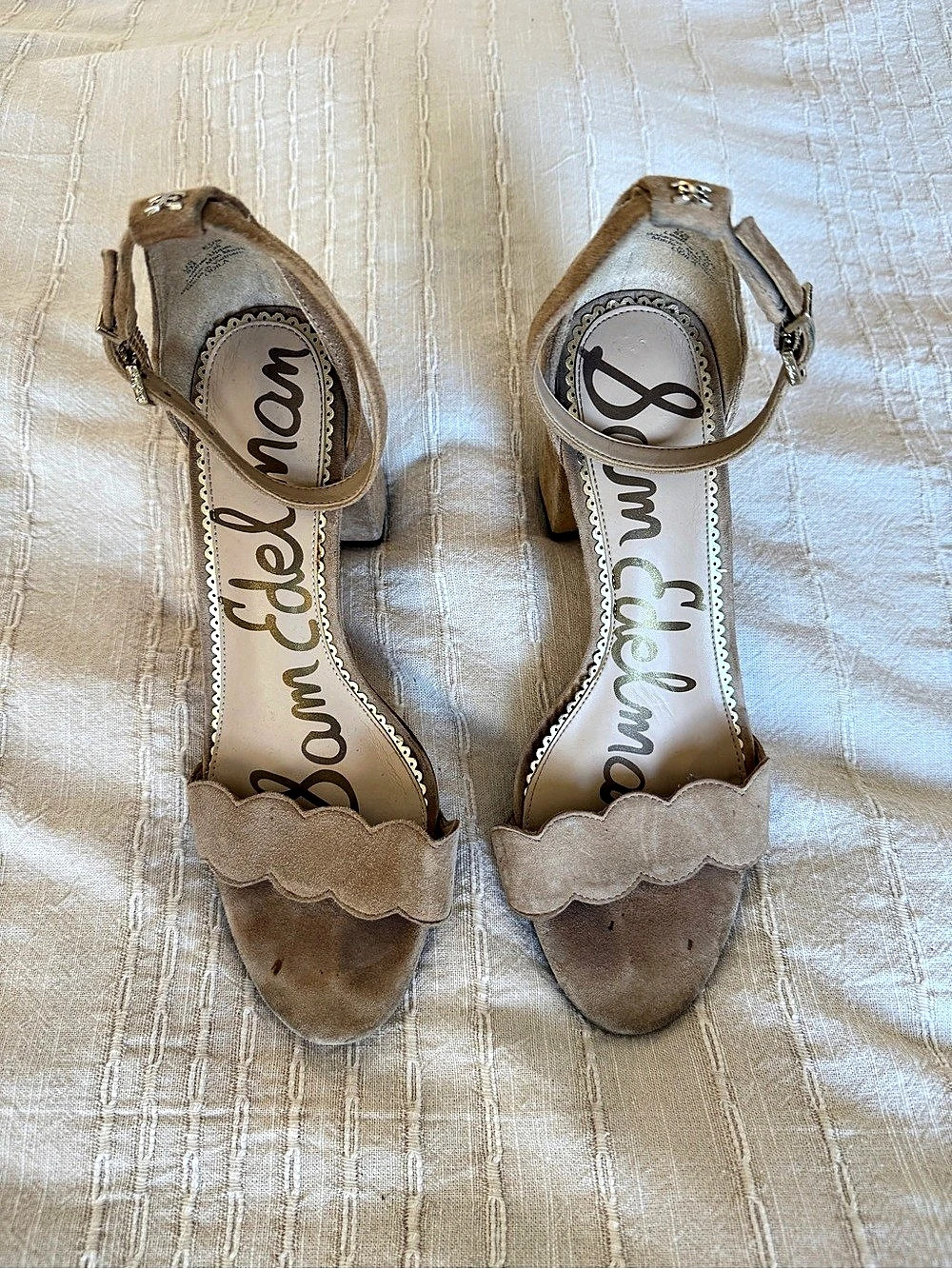 Sam Edelman Odila Suede Scalloped Block Heel